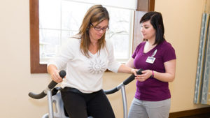 Physical therapy session at Healthwin
